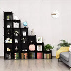 Costway Armoire de Rangement Portable 20 Cubes DIY Penderie Vêtements avec Portes