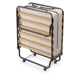 Lit pliant portatif Costway avec matelas, lit d'appoint fabriqué en Italie, bleu marine/beige