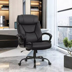 Costway Chaise de bureau grande taille 500lb Fauteuil de direction en cuir PU