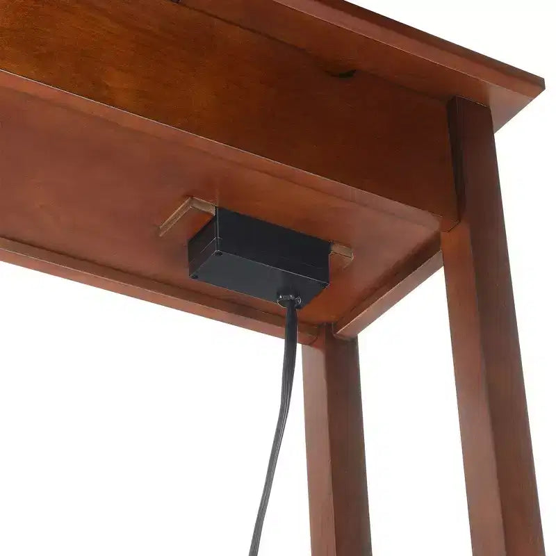 Table d'appoint relevable American Heritage avec station de charge et étagère - Breighton Home