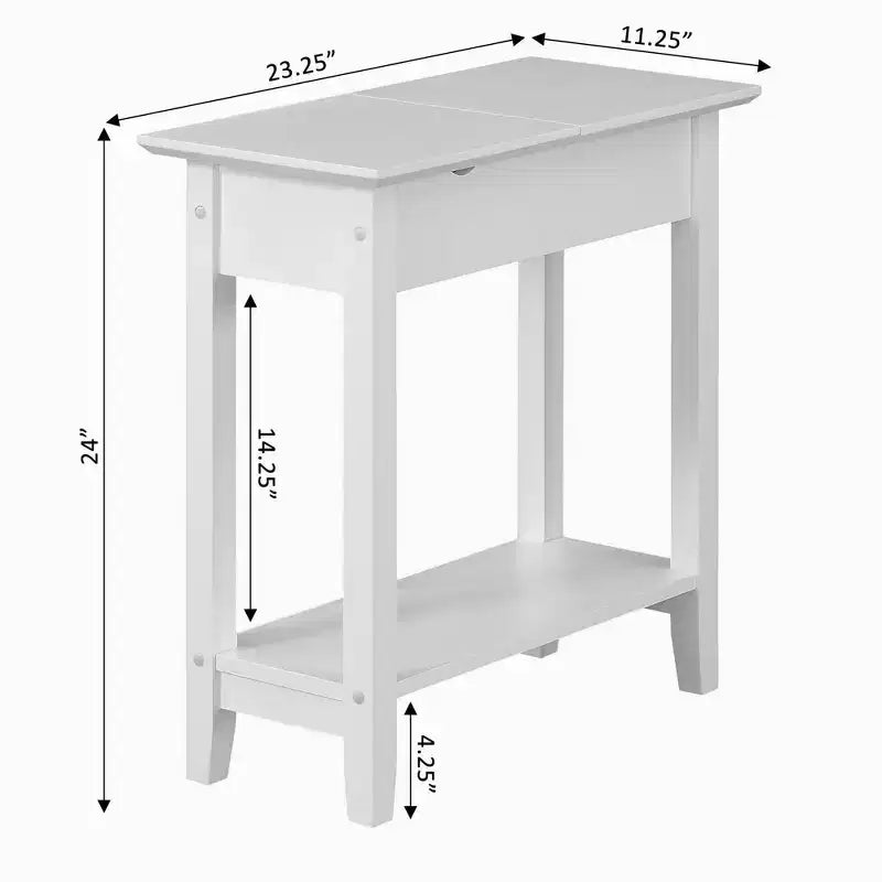 Table d'appoint relevable American Heritage avec station de charge et étagère - Breighton Home