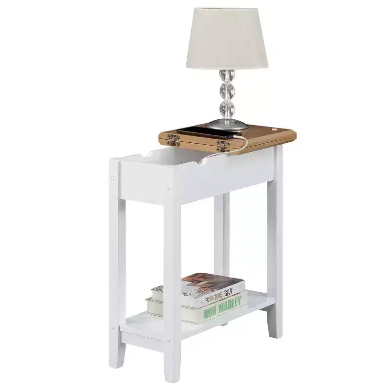 Table d'appoint relevable American Heritage avec station de charge et étagère - Breighton Home