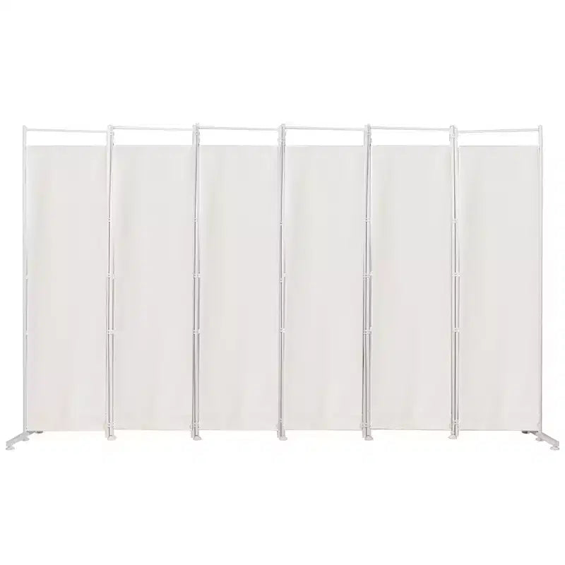 Costway Paravent 6 Panneaux Pliant Cadre en Acier Décoration Marron/Noir