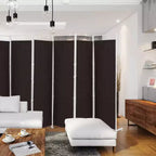 Costway Paravent 6 Panneaux Pliant Cadre en Acier Décoration Marron/Noir