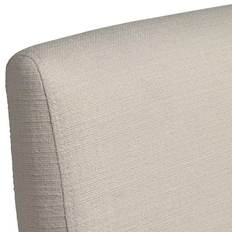Chaise de salle à manger 55 Downing Street Myles en tissu blanc cassé et métal noir