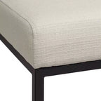 Chaise de salle à manger 55 Downing Street Myles en tissu blanc cassé et métal noir