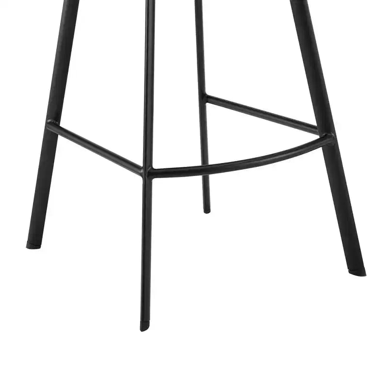 Tabouret de bar pivotant Brigden de 26 po de hauteur de comptoir avec similicuir et métal noir - Armen Living