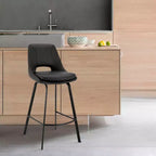 Tabouret de bar pivotant Carise 30 po en similicuir – Armen Living