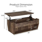 24/7 Magasin À Domicile Table Basse Relevable Hadrien