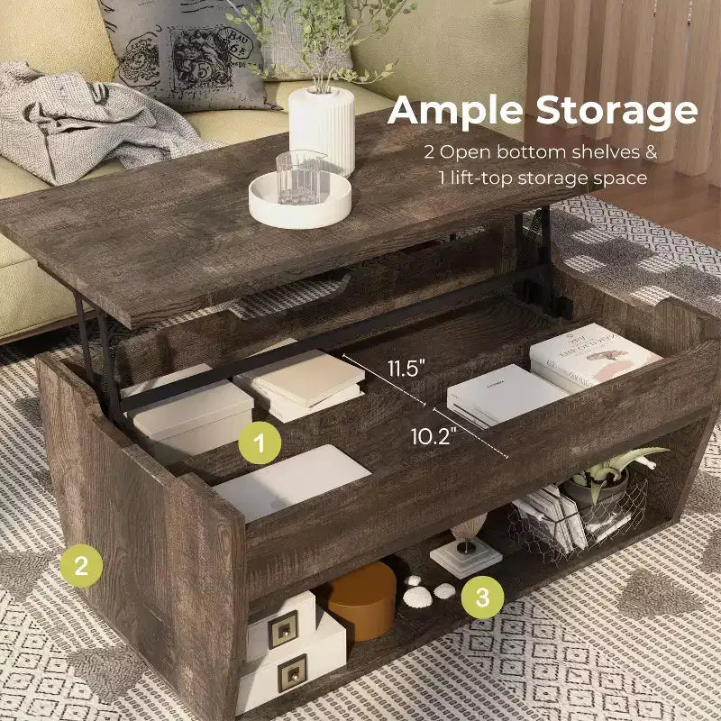 24/7 Magasin À Domicile Table Basse Relevable Hadrien