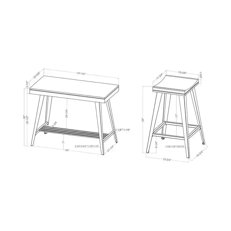 Ensemble table de bar 3 pièces Mycina - HOMES: Inside + Out