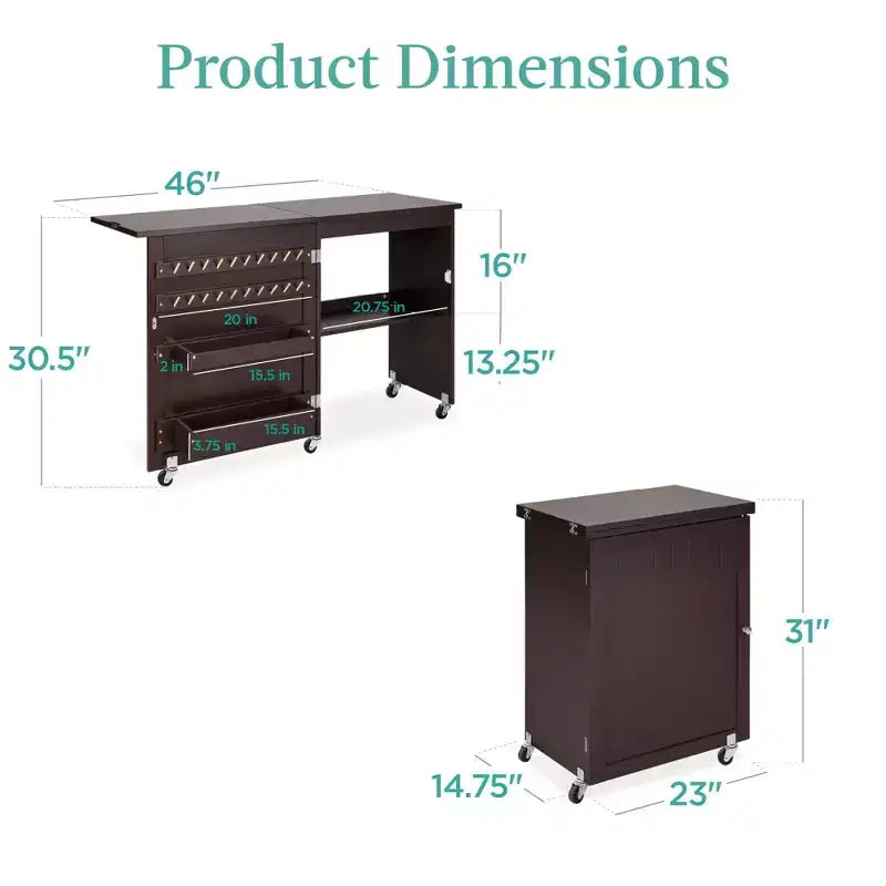 Table et bureau pour machine à coudre Best Choice Products avec rangement et tiroirs pour loisirs créatifs