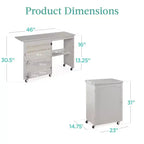 Table et bureau pour machine à coudre Best Choice Products avec rangement et tiroirs pour loisirs créatifs