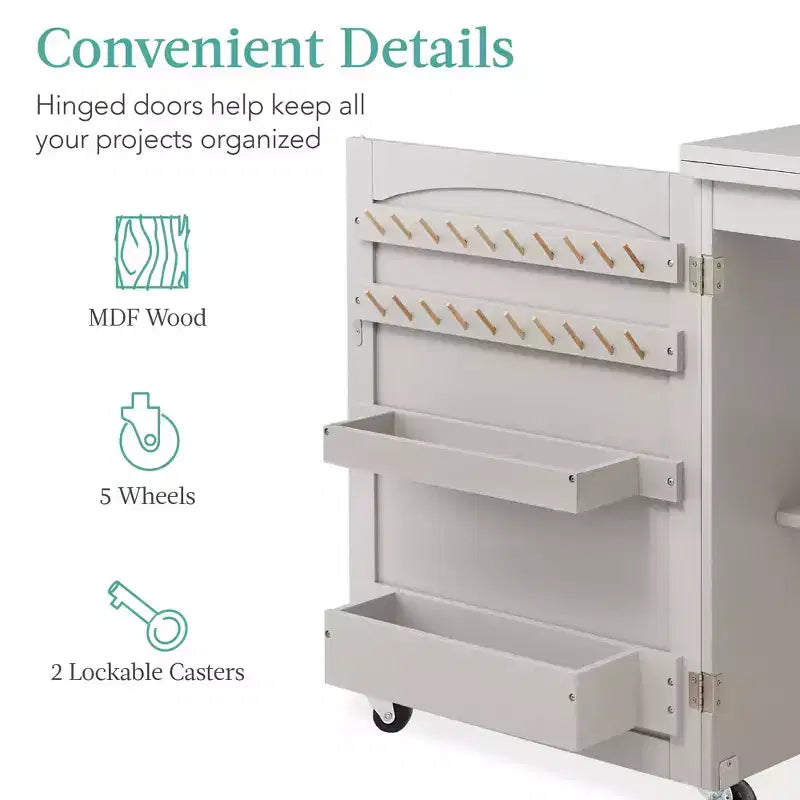 Table et bureau pour machine à coudre Best Choice Products avec rangement et tiroirs pour loisirs créatifs