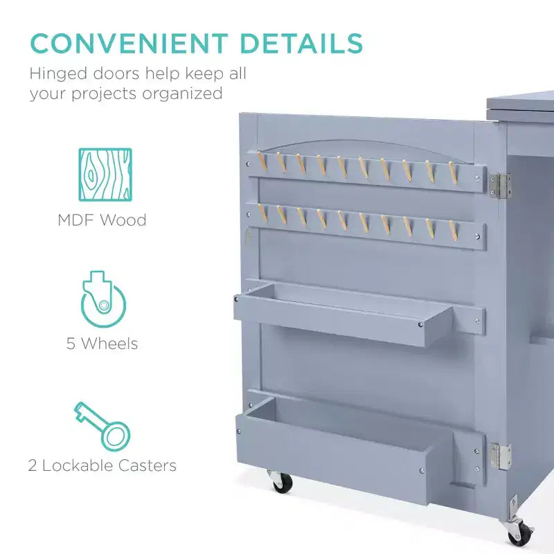 Table et bureau pour machine à coudre Best Choice Products avec rangement et tiroirs pour loisirs créatifs
