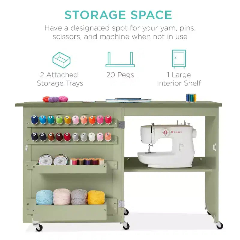 Table et bureau pour machine à coudre Best Choice Products avec rangement et tiroirs pour loisirs créatifs