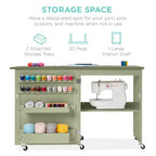 Table et bureau pour machine à coudre Best Choice Products avec rangement et tiroirs pour loisirs créatifs