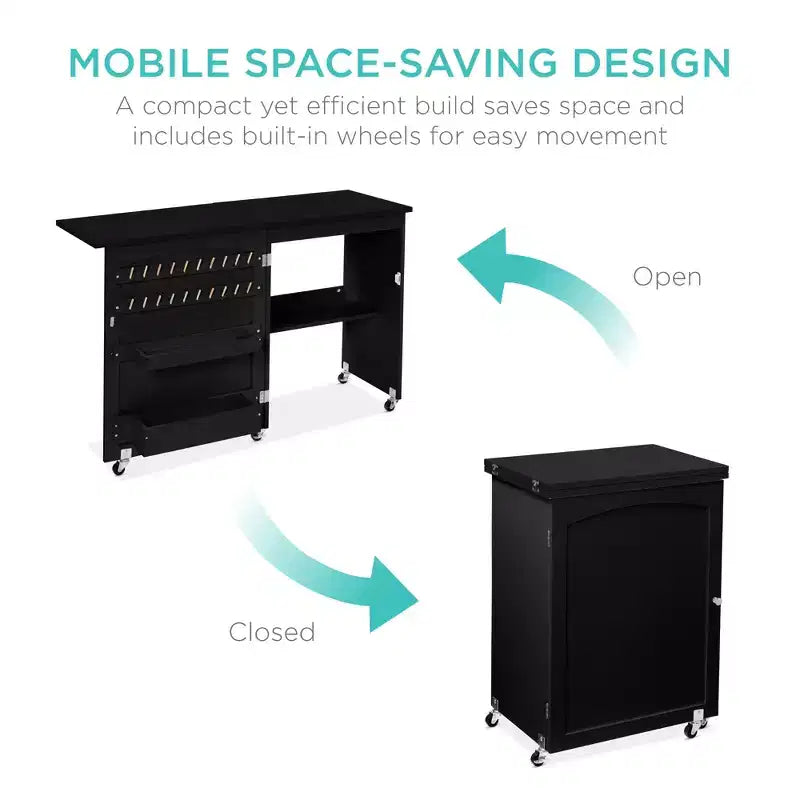 Table et bureau pour machine à coudre Best Choice Products avec rangement et tiroirs pour loisirs créatifs