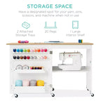 Table et bureau pour machine à coudre Best Choice Products avec rangement et tiroirs pour loisirs créatifs