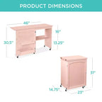 Table et bureau pour machine à coudre Best Choice Products avec rangement et tiroirs pour loisirs créatifs
