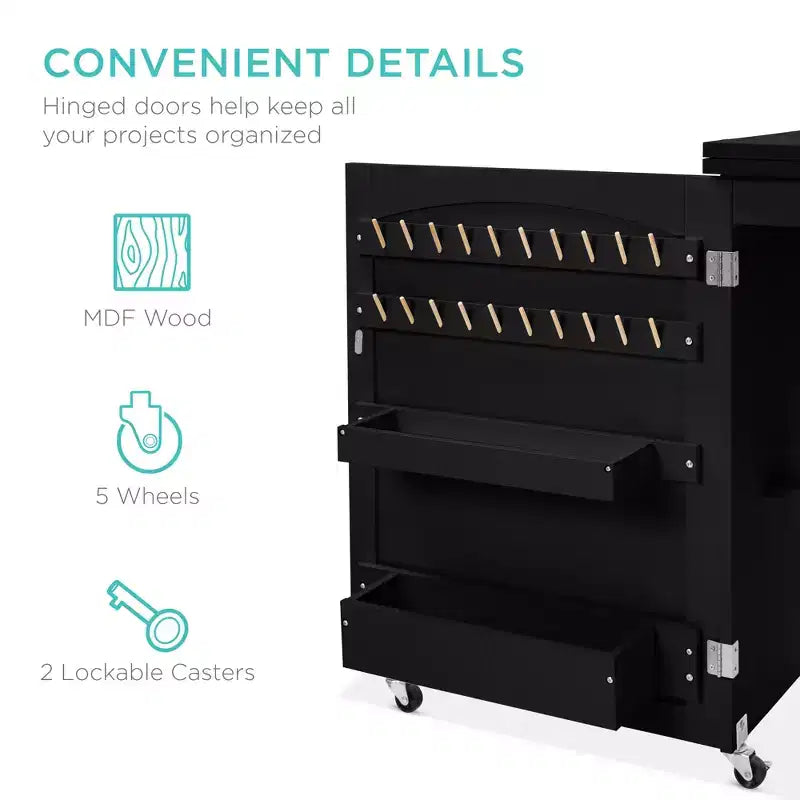 Table et bureau pour machine à coudre Best Choice Products avec rangement et tiroirs pour loisirs créatifs