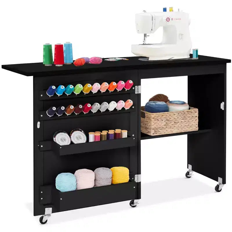 Table et bureau pour machine à coudre Best Choice Products avec rangement et tiroirs pour loisirs créatifs