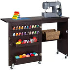 Table et bureau pour machine à coudre Best Choice Products avec rangement et tiroirs pour loisirs créatifs