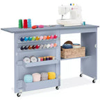 Table et bureau pour machine à coudre Best Choice Products avec rangement et tiroirs pour loisirs créatifs