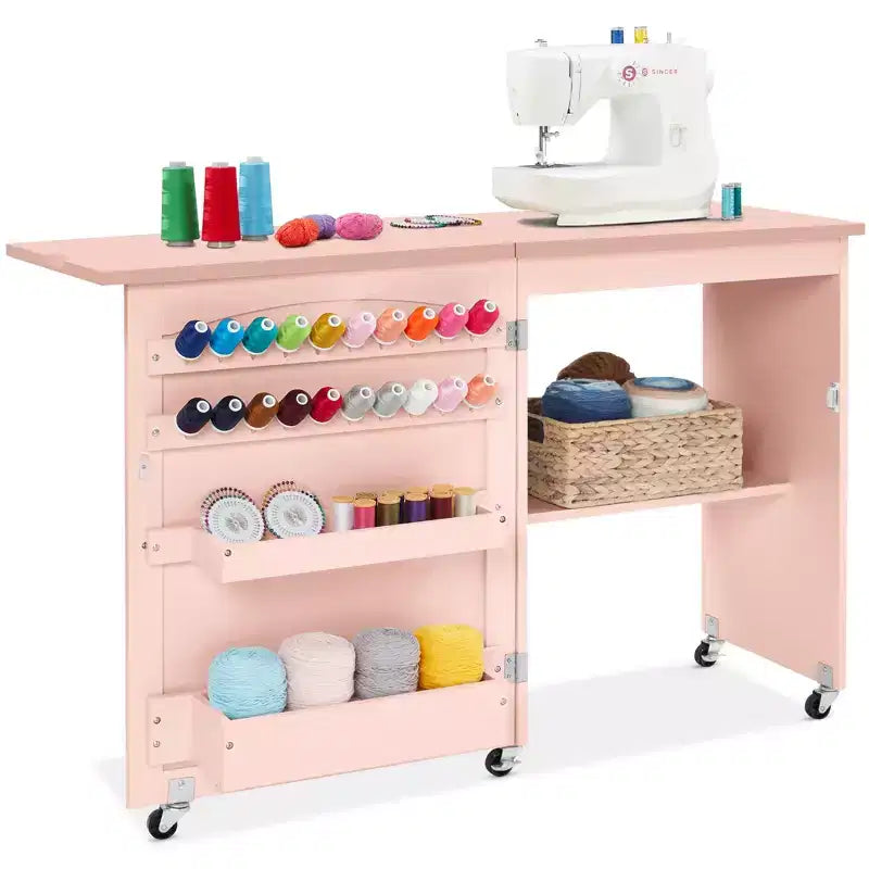 Table et bureau pour machine à coudre Best Choice Products avec rangement et tiroirs pour loisirs créatifs