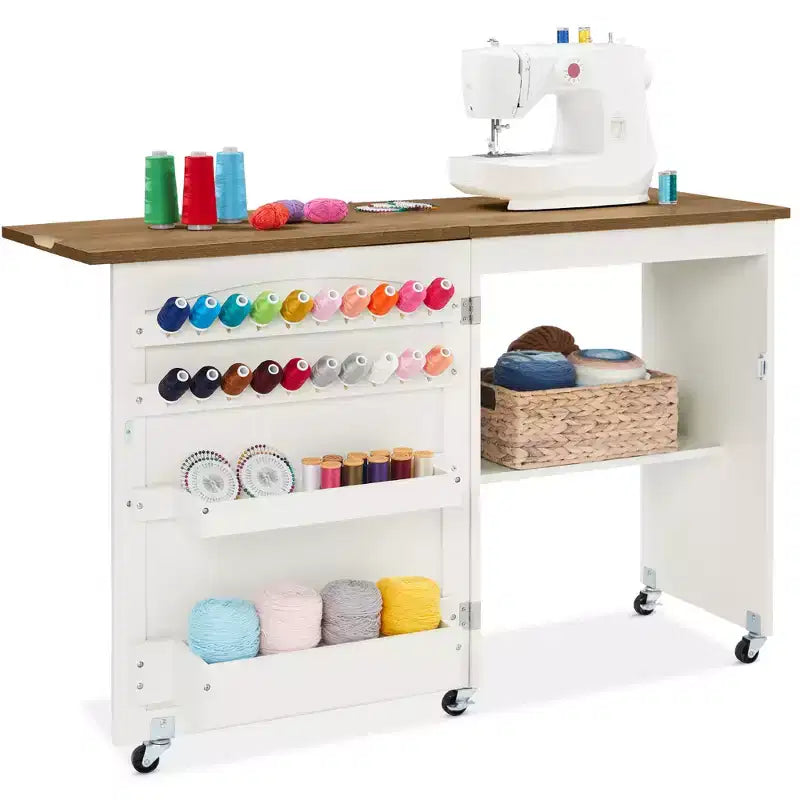 Table et bureau pour machine à coudre Best Choice Products avec rangement et tiroirs pour loisirs créatifs