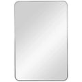 Cooper Classics Franco Matte Black 24 x 36 Rectangular Wall Mirror
