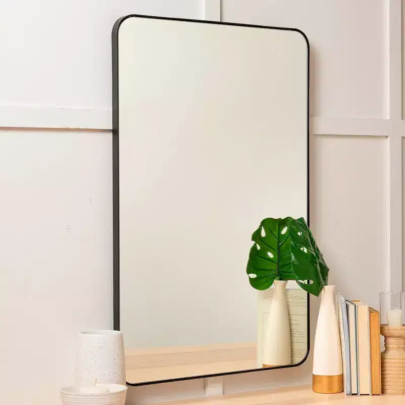 Miroir mural rectangulaire Cooper Classics Franco noir mat 24 x 36