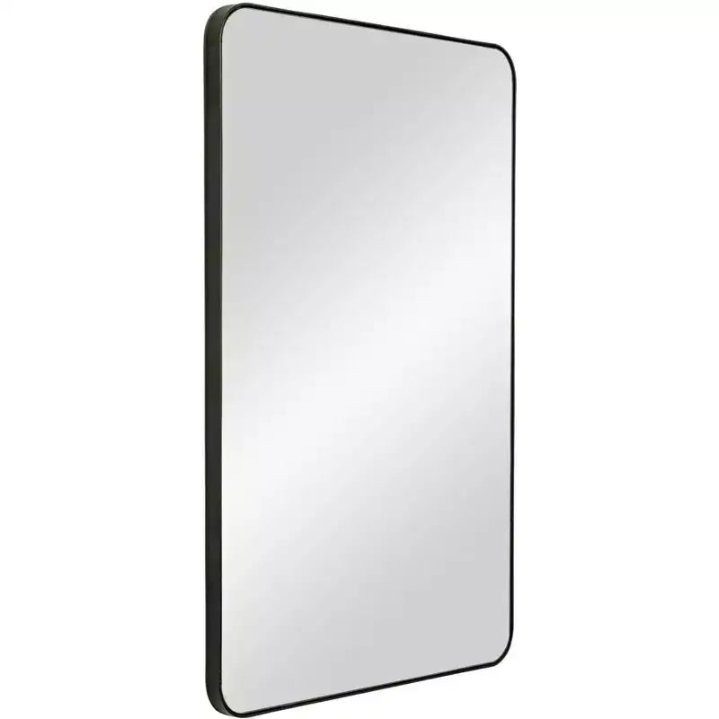 Miroir mural rectangulaire Cooper Classics Franco noir mat 24 x 36