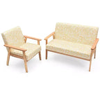 Ensemble de canapés de salon moderne Costway avec canapé deux places et fauteuil d'appoint