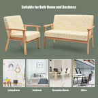 Ensemble de canapés de salon moderne Costway avec canapé deux places et fauteuil d'appoint