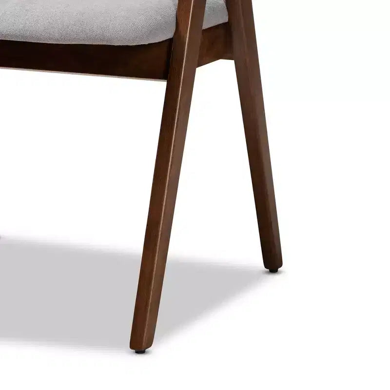 Lot de 2 chaises de salle à manger Danton en tissu et bois - Baxton Studio