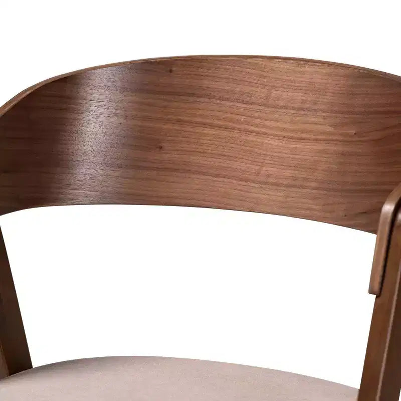 Lot de 2 chaises de salle à manger Danton en tissu et bois - Baxton Studio