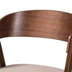 Lot de 2 chaises de salle à manger Danton en tissu et bois - Baxton Studio