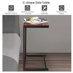 Table d'appoint de canapé Costway 22''x14''x26'' Support pour ordinateur portable Table de travail multifonctionnelle Marron/Noyer