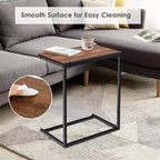 Table d'appoint de canapé Costway 22''x14''x26'' Support pour ordinateur portable Table de travail multifonctionnelle Marron/Noyer