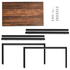 Table d'appoint de canapé Costway 22''x14''x26'' Support pour ordinateur portable Table de travail multifonctionnelle Marron/Noyer