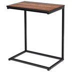 Table d'appoint de canapé Costway 22''x14''x26'' Support pour ordinateur portable Table de travail multifonctionnelle Marron/Noyer