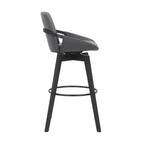 Tabouret de bar pivotant en similicuir et bois 30 po Baylor - Armen Living