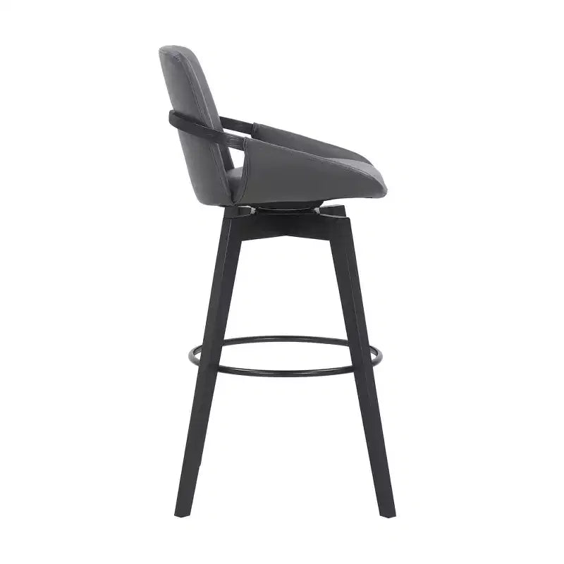 Tabouret de bar pivotant en similicuir et bois 30 po Baylor - Armen Living