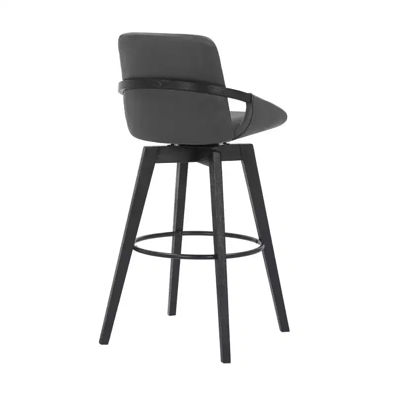 Tabouret de bar pivotant en similicuir et bois 30 po Baylor - Armen Living