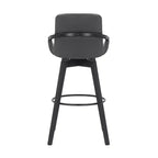 Tabouret de bar pivotant en similicuir et bois 30 po Baylor - Armen Living