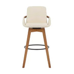 Tabouret de bar pivotant en similicuir et bois 30 po Baylor - Armen Living