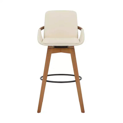 Tabouret de bar pivotant en similicuir et bois 30 po Baylor - Armen Living