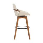Tabouret de bar pivotant en similicuir et bois 30 po Baylor - Armen Living