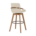 Tabouret de bar pivotant en similicuir et bois 30 po Baylor - Armen Living